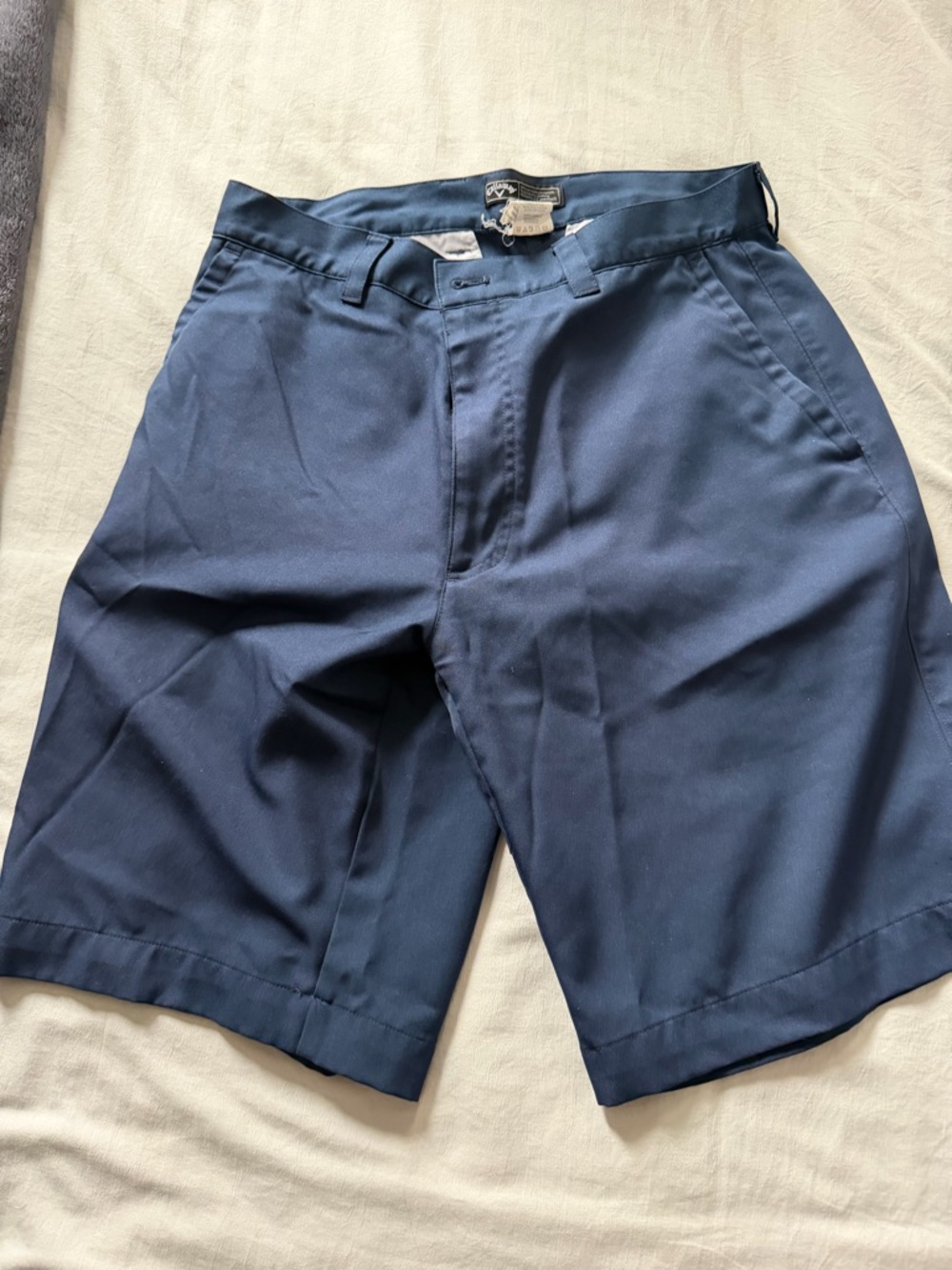 Callaway Navy Blue Flat-Front Golf Shorts